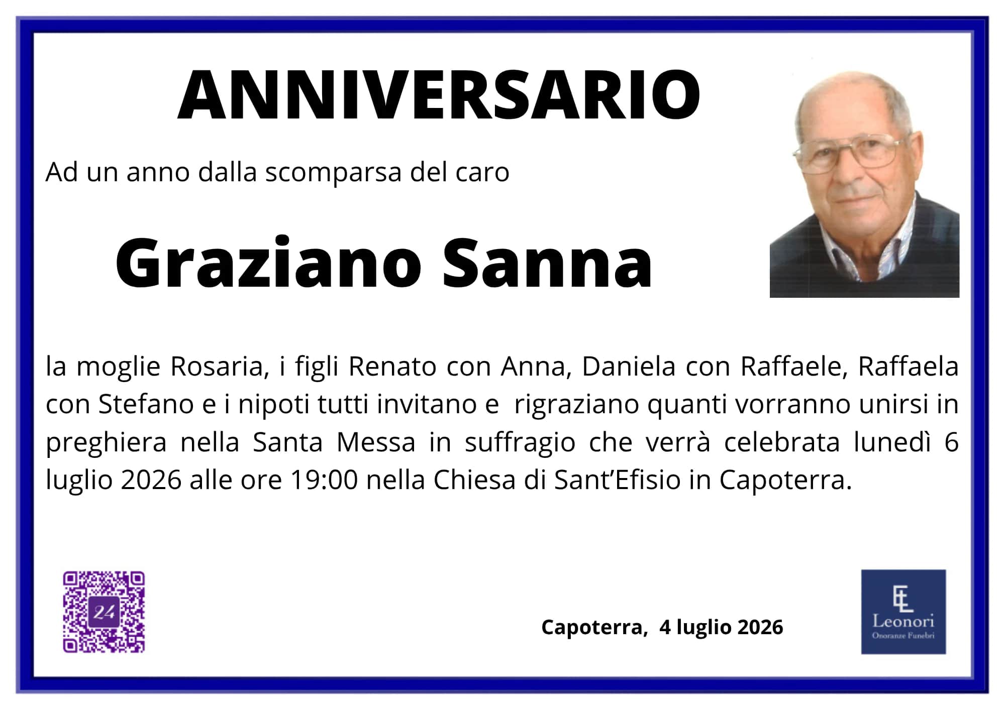 Manifesto di Graziano Sanna